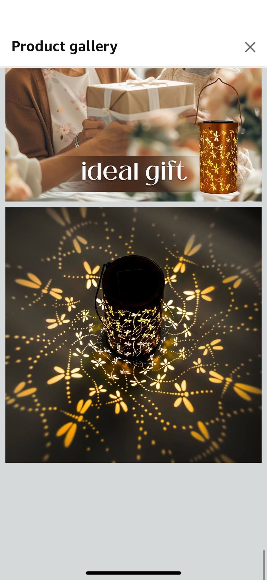 Dragonfly Christmas Gifts Solar Lanterns Outdoor Hanging Lantern Lights, Dragonfly Hollowed-Out Metal Decor Lantern, Waterproof LED Decorati