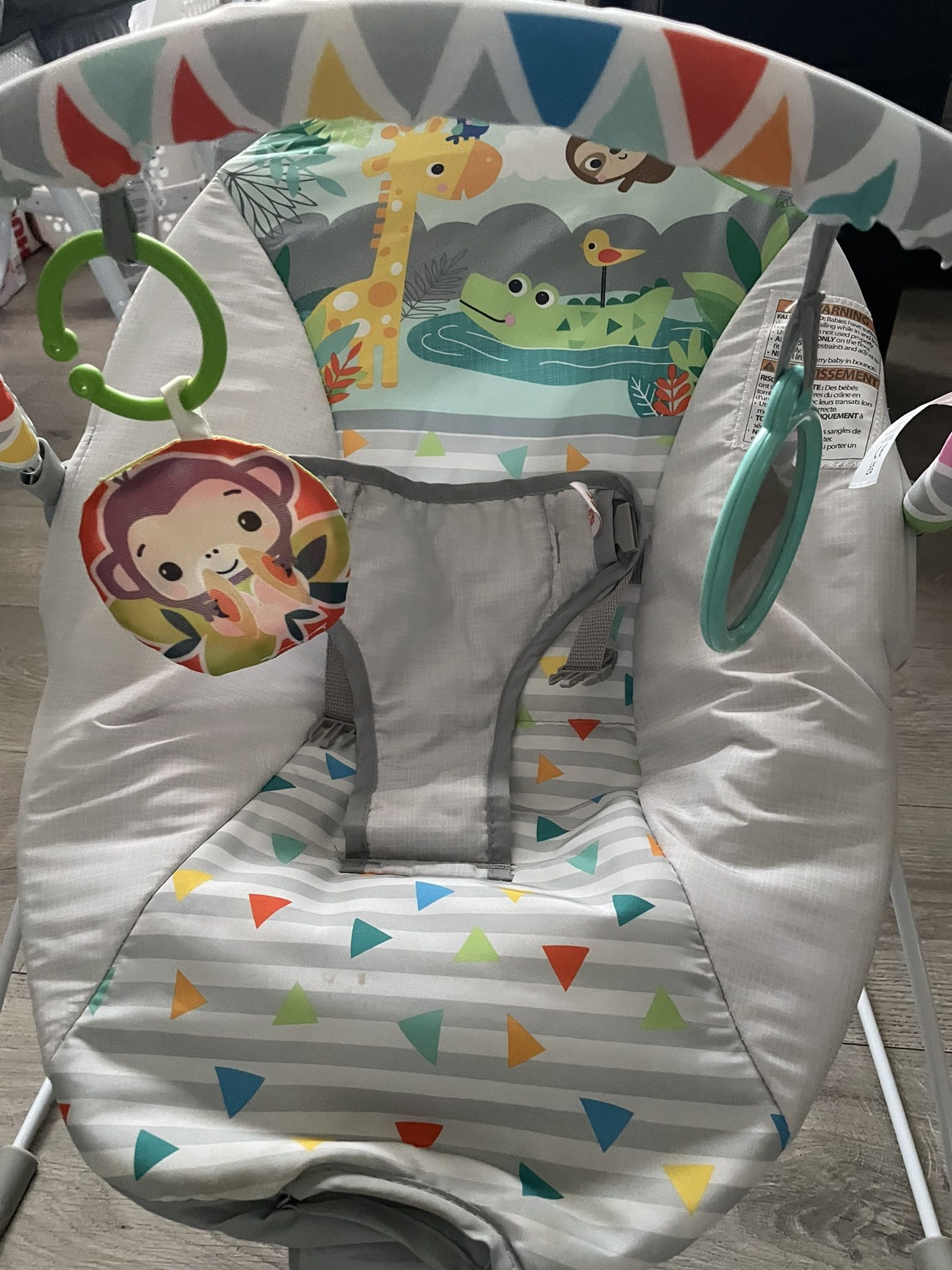 Bright Starts Vibrating Bouncer with Toy Bar