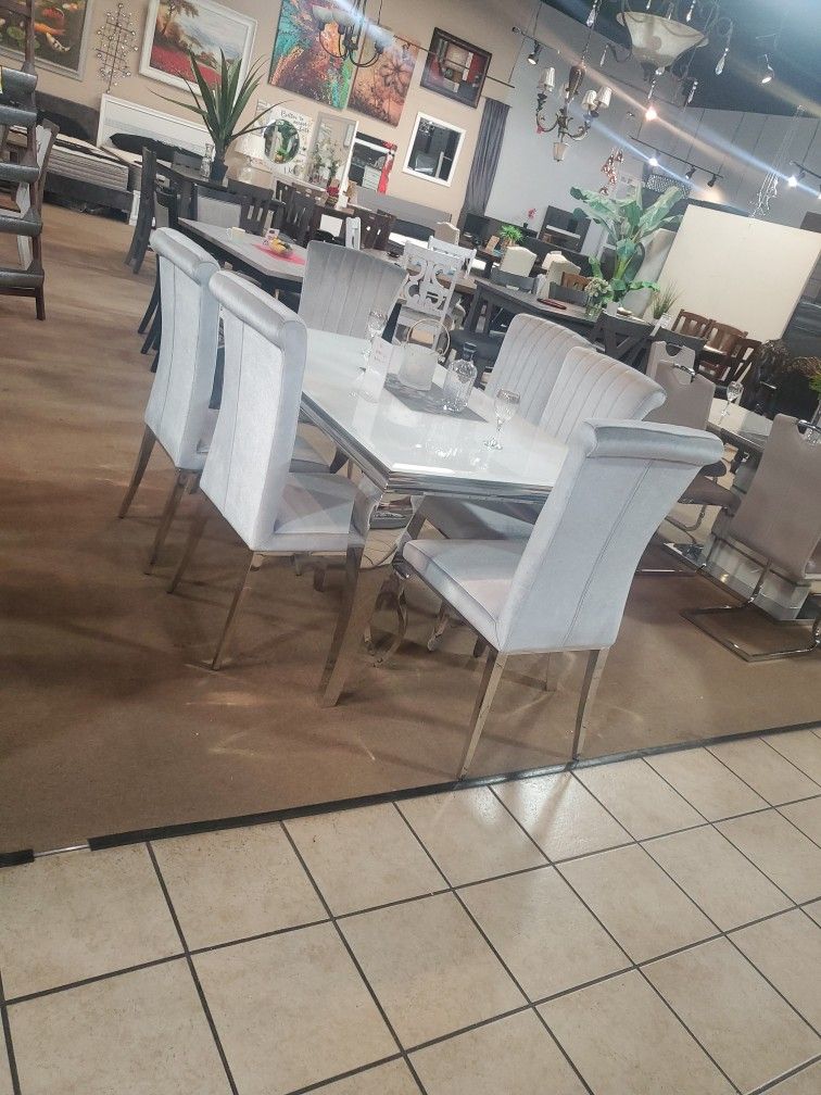 7pc Standard Height Dining Set