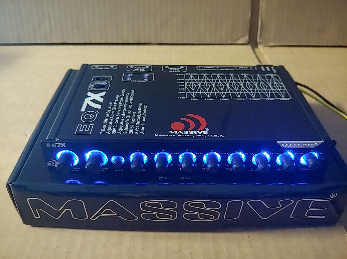 MASSIVE AUDIO 7 BAND EQUALIZER WITH 8V LINEDRIVE ( BRAND NEW PRICE IS LOWEST INSTALL NOT AVAILABLE )