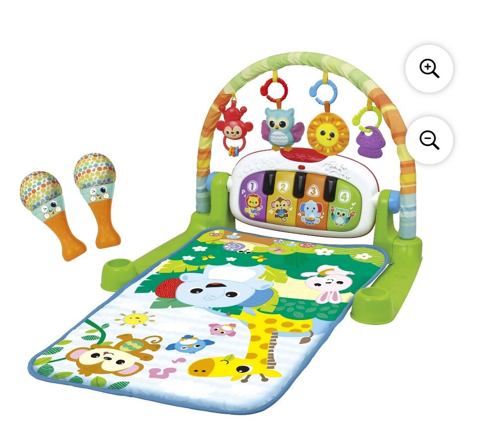 Jungle Pals Kick N Play Musical Gym Mat Deluxe