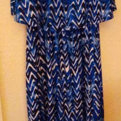 New Ladies Large Sleeveless Layered Long Dress