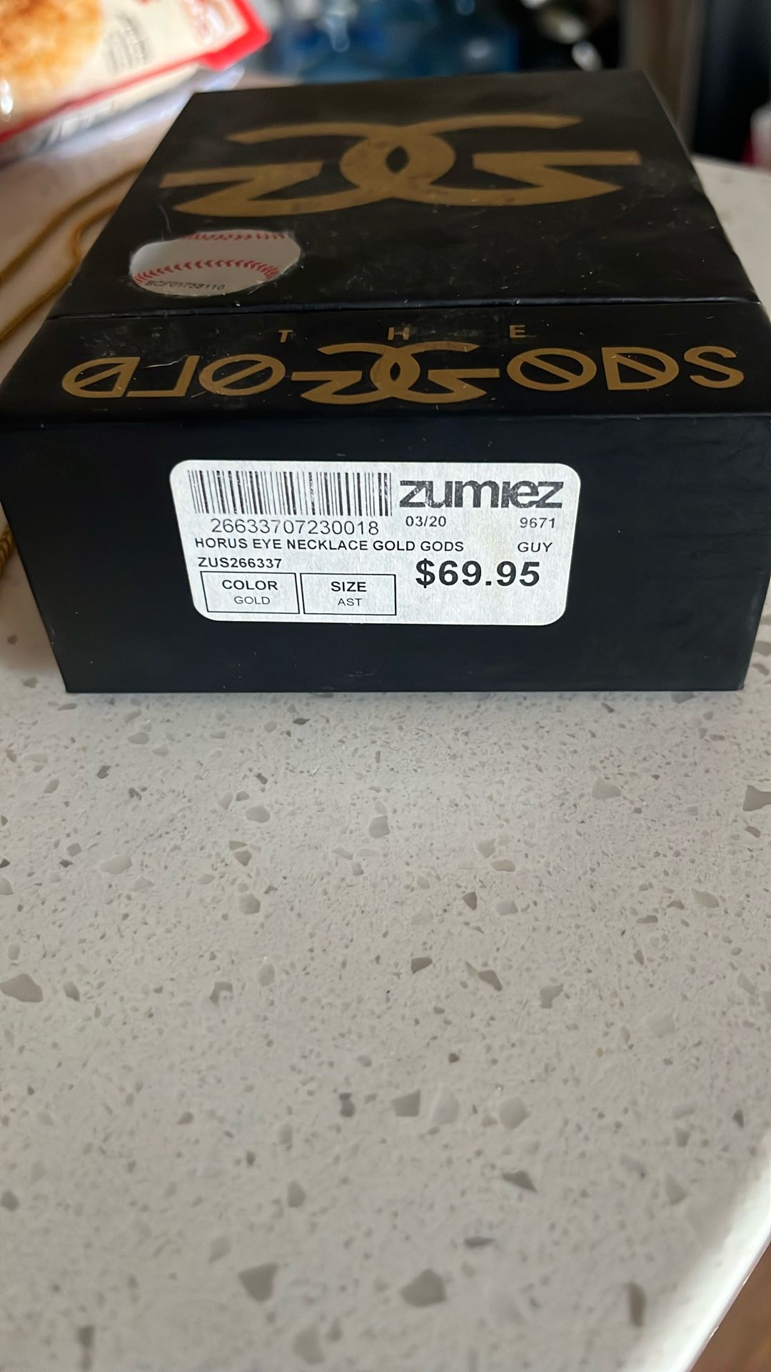 Horus Eye 18k Gold Plated Necklace 