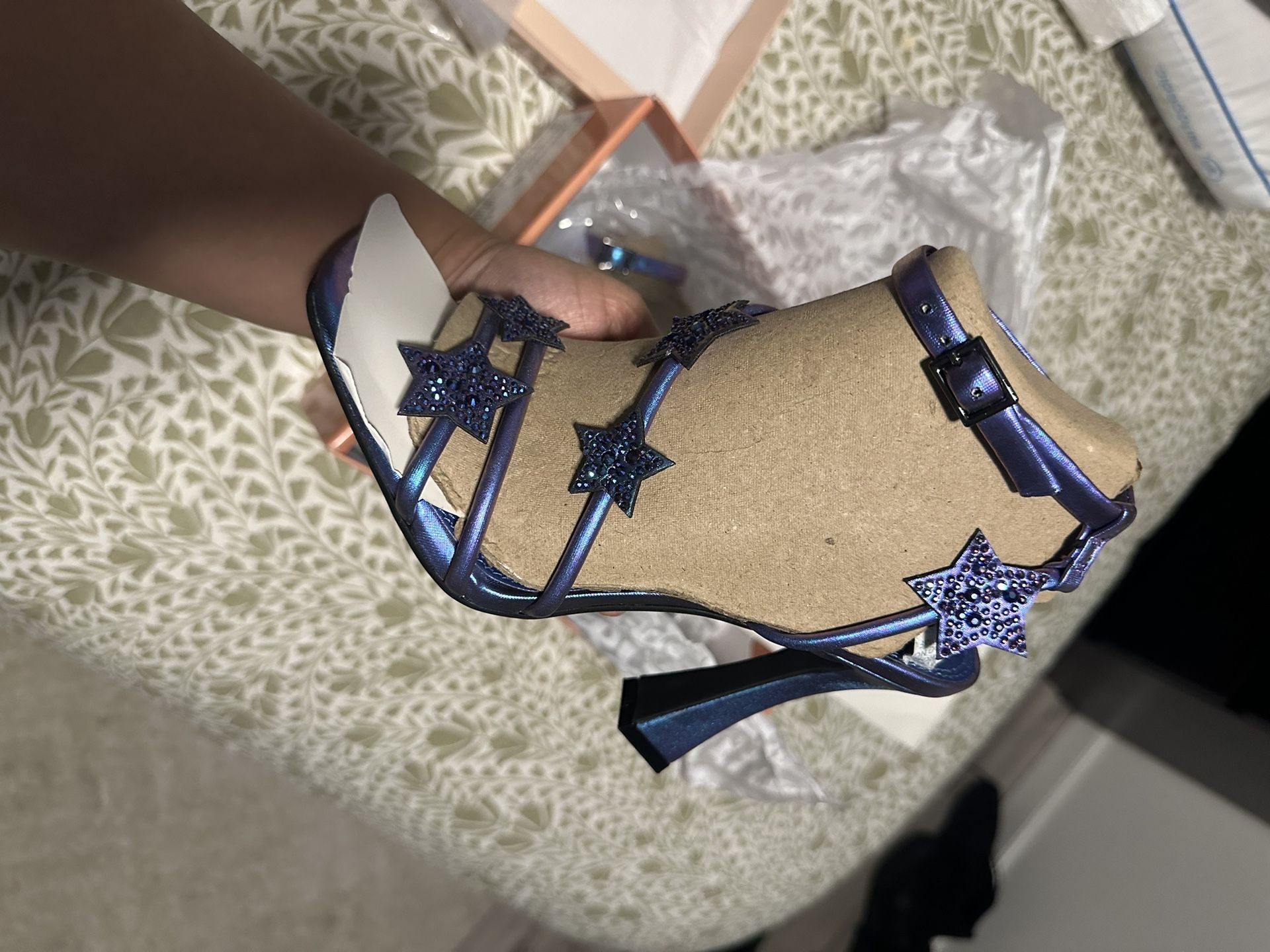 GB Star-Struck Rhinestone Star Dress Sandals