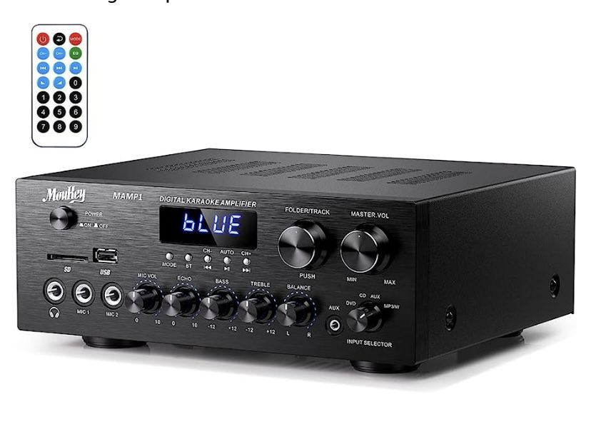 Moukey Home Audio Amplifier Stereo Receivers with Bluetooth 5.0