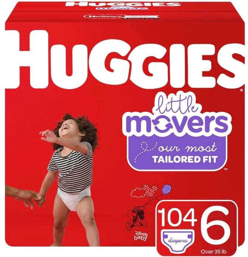 Huggies little movers size 6 diapers