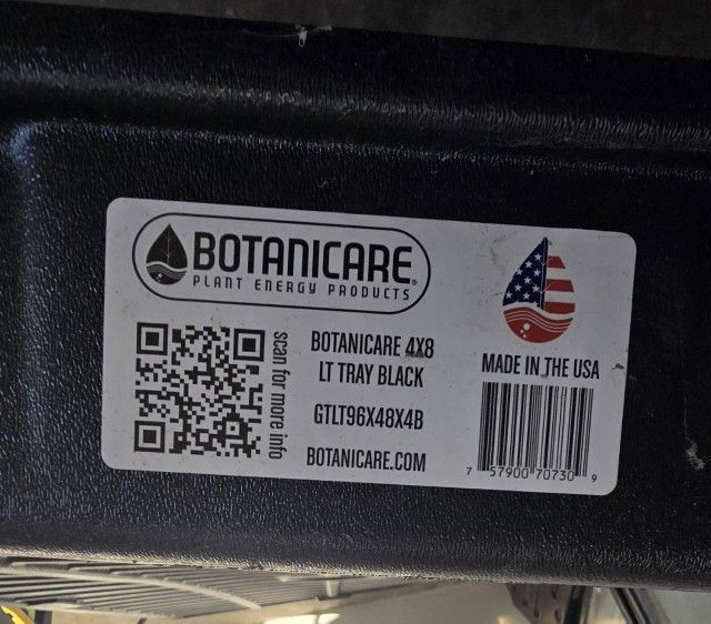 Botanicare OD Grow Tray, 4ft x 8ft (Black)Â