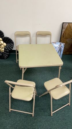 Folding Card Table and 4 Chairs Set