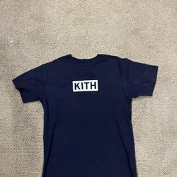 Kith Box Logo Navy Size Large Tee Shirt