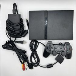 Sony PlayStation 2 Slim PS2 SCPH 77001 Bundle Tested Working 
