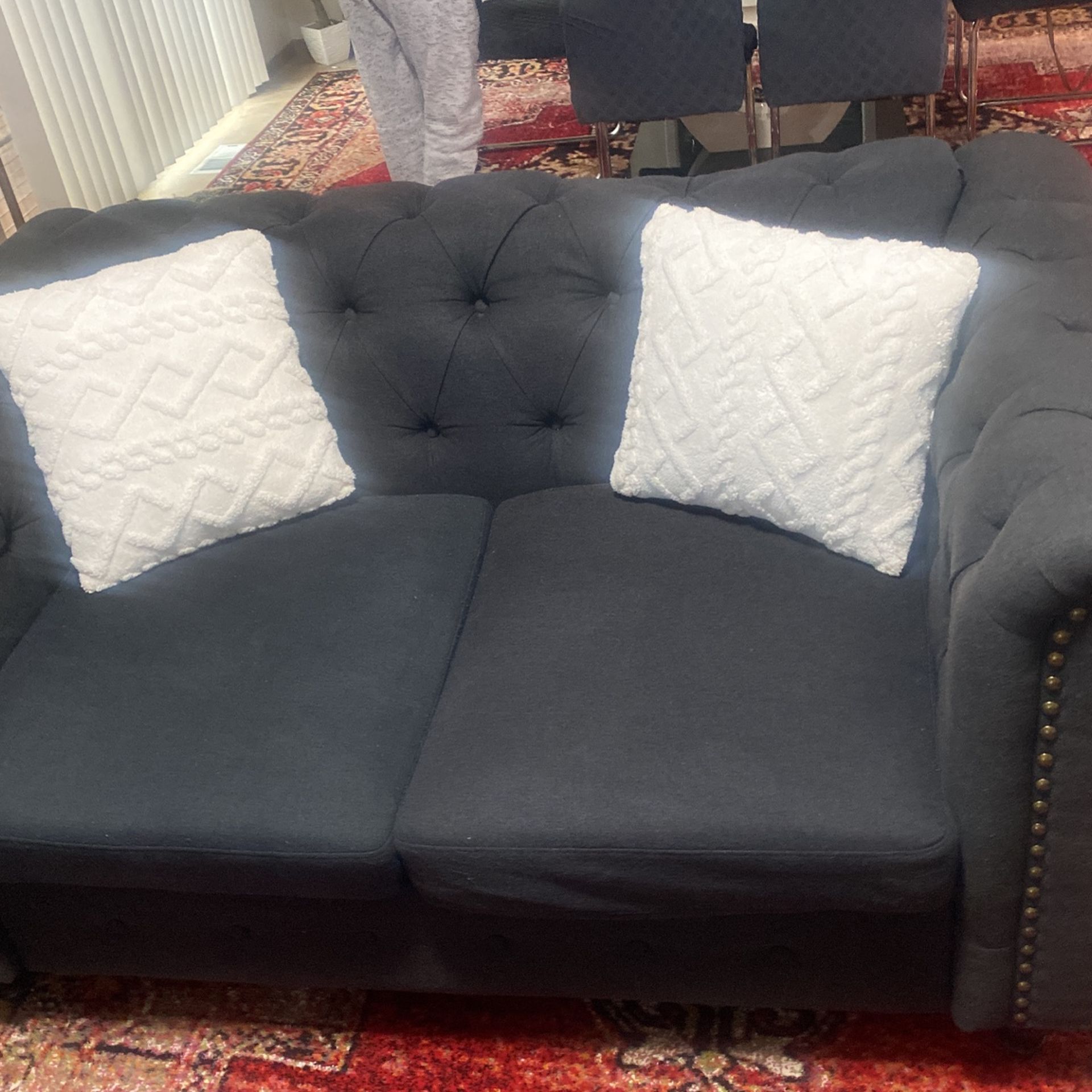 Two Couch One Loveseat Colors Dark Gray