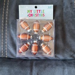 New My Little Christmas 8 Piece Small Football Ornaments Christmas Tree Decoration