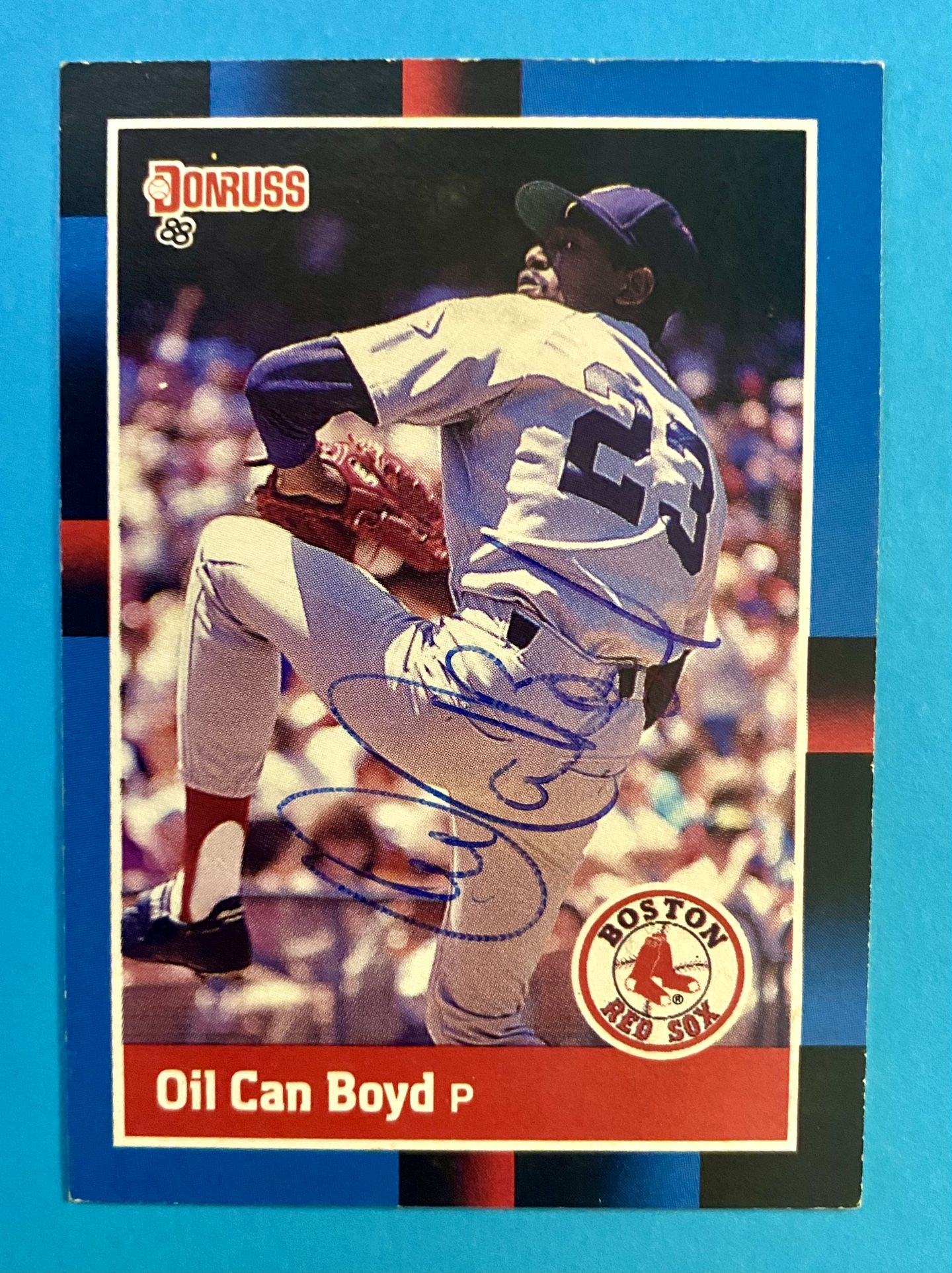 Dennis “Oil Can” Boyd 1988 Signed Autographed Red Sox card