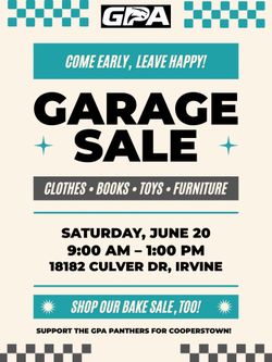 Garage Sale 9-1pm 6/20!!