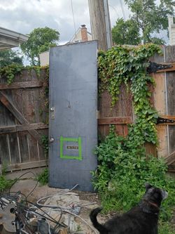 Steel door 32 x 85 in. Very heavy