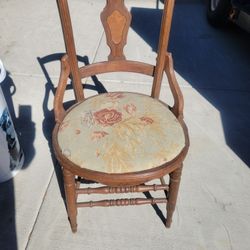 Antique Padded Wooden Chair