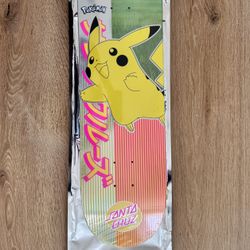 Santa Cruz x Pokémon Pikachu Skateboard Deck  Limited Edition & Rare - New