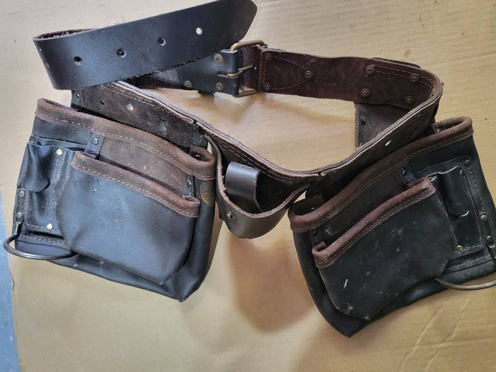 Oil Tanned Leather Tool Belt Pouch New!