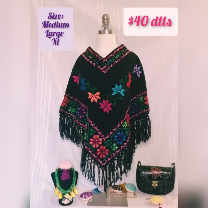 MaƱanitas En Punto De cruz, Capas Available, Bordado A Mano, Ponchos