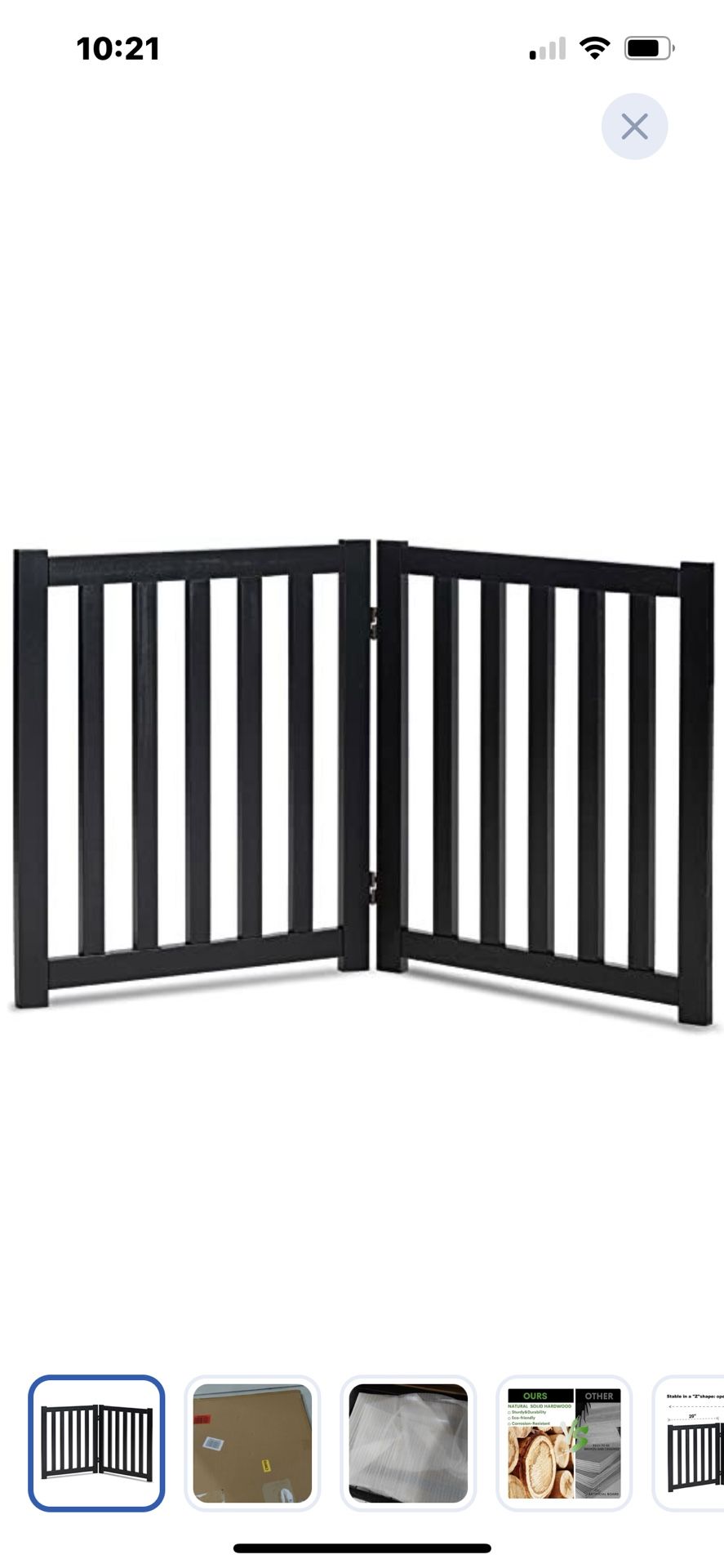 “New”Free Standing2 panel ”Solid Wood Gate(40” x 24”T)