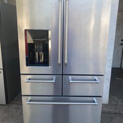 KitchenAid five door stainless steel fridge works perfect in good condition free delivery to the garage