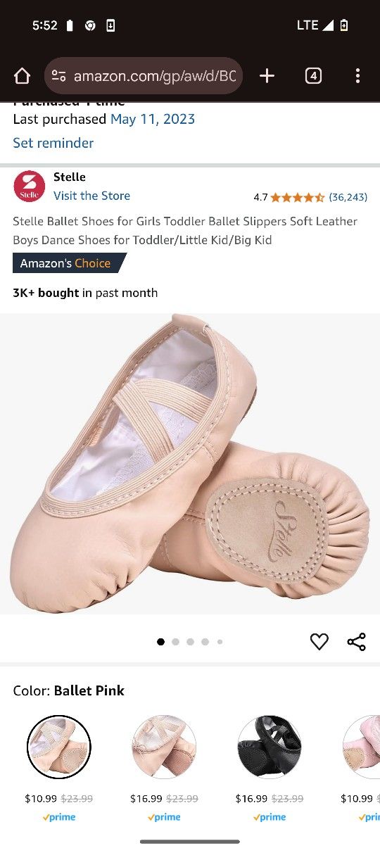 Toddler Ballet shoes. Almost new