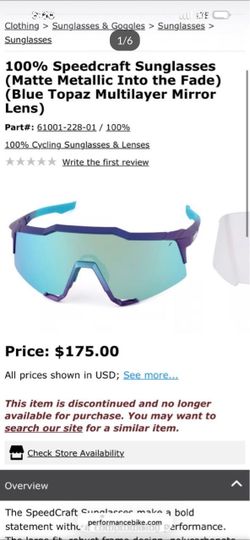 100% Sunglasses Men Speedcraft