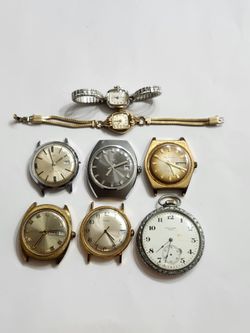 Vintage Wind-Up Watches - Helbros,Bulova,Hamilton,Timex,Westclox