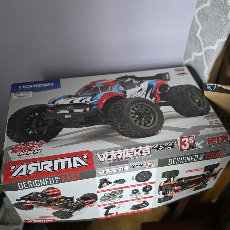 ARRMA Vorteks 4x4 3S BLX RC Truck - 60+ MPH Monster - Barely Used!!!