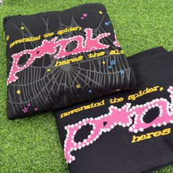 New Sp5der Web P*NK Black Set Size Medium