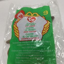 1999 Mcdonalds Ty Teenie Beanie Baby Claud The Crab