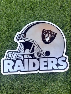 Custom made laser cut 3d raiders logo  different sizes different price