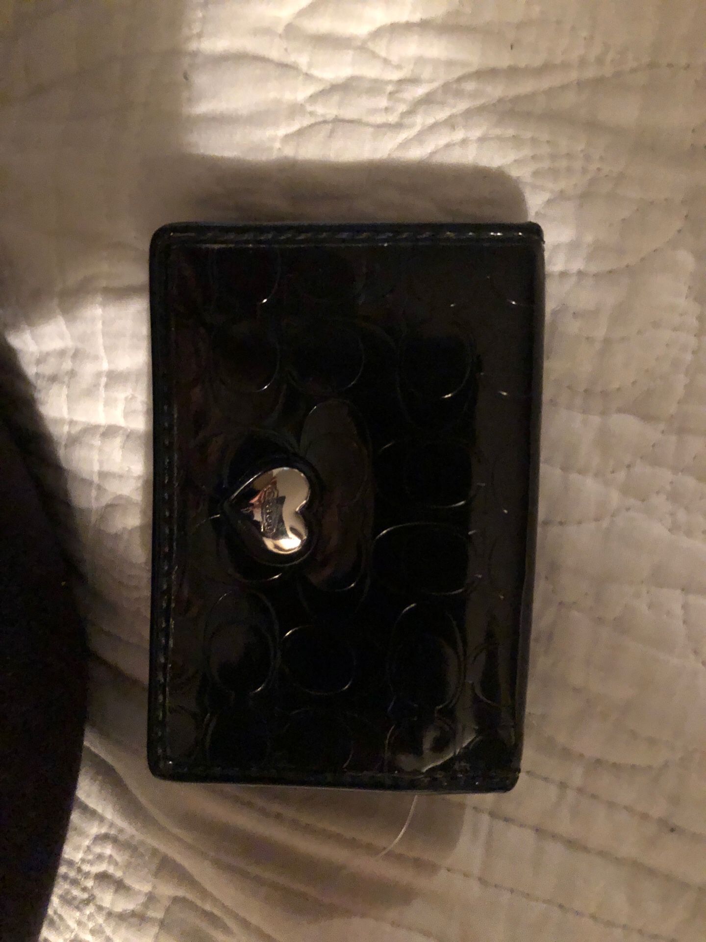 Small patent leather coach wallet