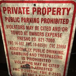 Private Property No Trespassing Sign 