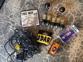 Halloween decoration & lights bundle w/ strobe & black lights!