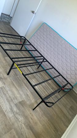 Twin Mattress with Teal Trim