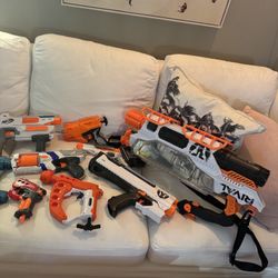 Nerf Guns, Nerf Soft Bullets, Vests, Targets, Peg Boards 