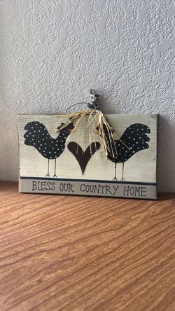 Bless Our Country Home Wooden Sign