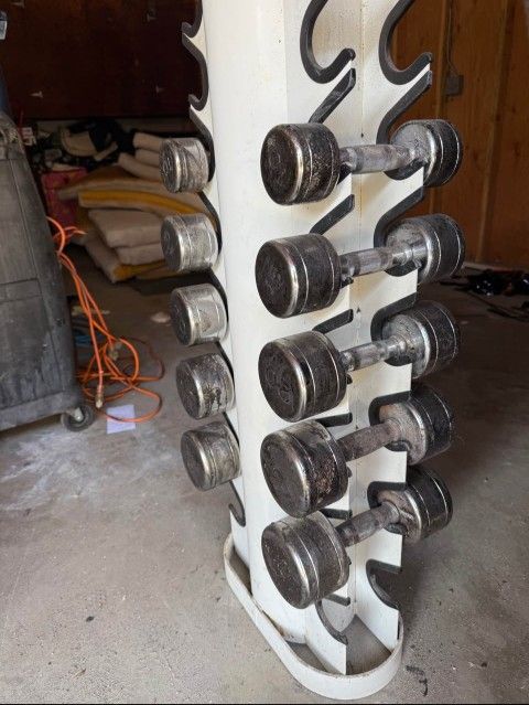 10lb - 30lb Dumbbell Set With Rack