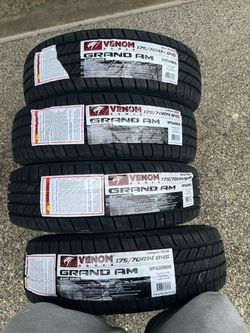 Set of 4 Venom Tires 175/70R14