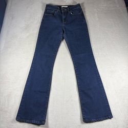 Levi's 725 High Rise Bootcut Women's Jeans 28x30 Blue Denim Western Big E#1685