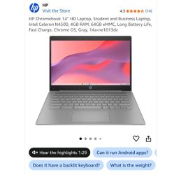 BRAND NEW HP CHROMEBOOK 14 2026