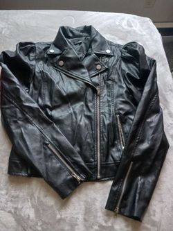 Black leather jacket