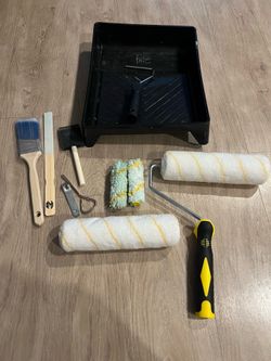 Paint tray set, Paint Rollers and Brush
