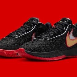 Nike LeBron XX 20 Trinity Black/Red/Gold Men’sSize 18 New DJ5423-001 NWB !!