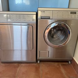 Professional Miele Little Giants Stainless Steel Washer and Dryer