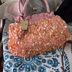 Pink Sequin Purse