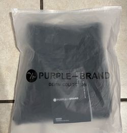 Black purple jeans flared