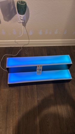 LED  Lighted Multi-Color Liquor-Bottle Display 2 Tiers Illuminated Home Wall Bar Display 24 in. Acrylic Wine Racks