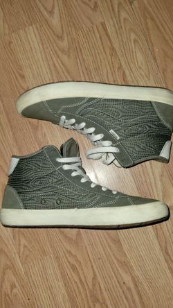 VANS Sk8-Hi Mte EcoCush Quilted Green/White High-Top Sneakers Men 9 M